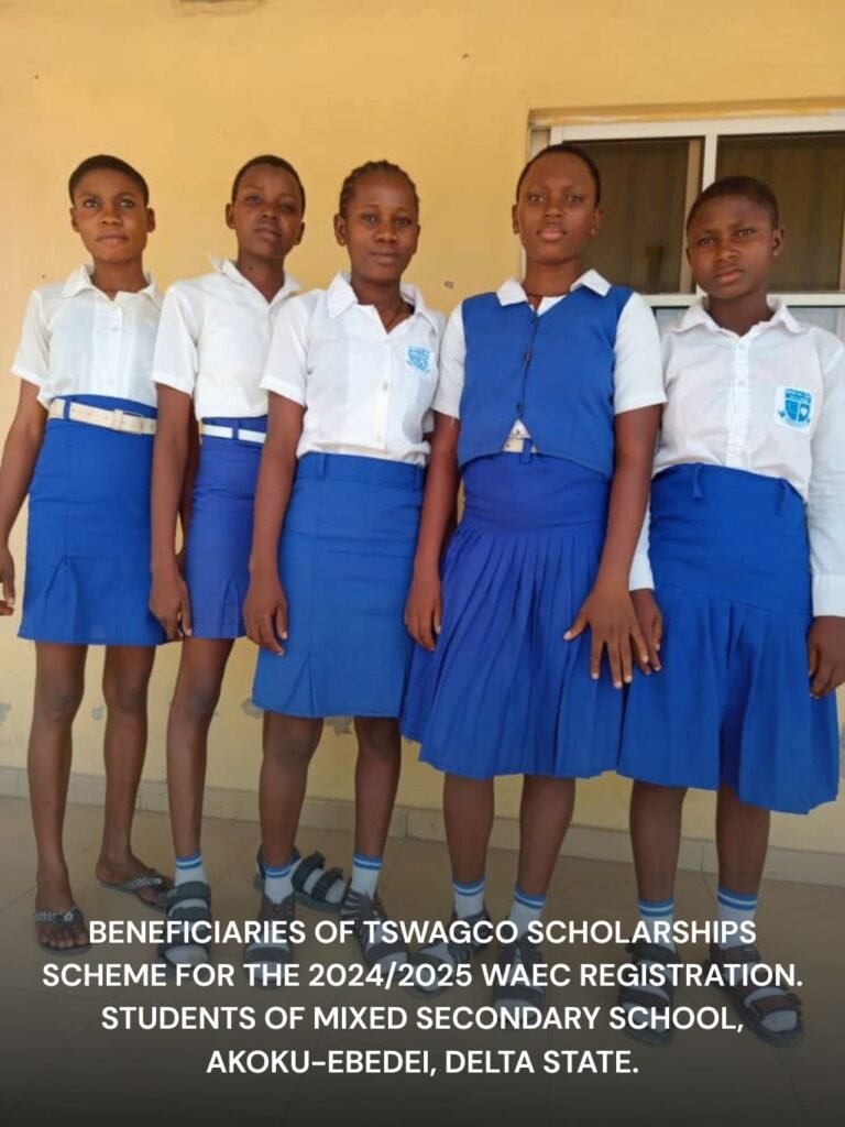 Beneficiaries of TSWAGCO scholarships scheme for the 20242025 WAEC registration